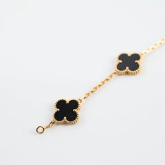 Van Cleef & Arpels VCA Vintage Onyx 5 Motif Bracelet 2025