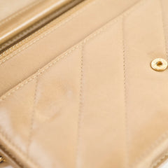 Chanel Light Brown Lambskin Wallet On Chain WOC 21 Series