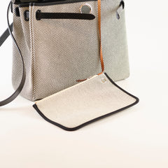Hermes Herbag Zip 31 Ecru/Noir