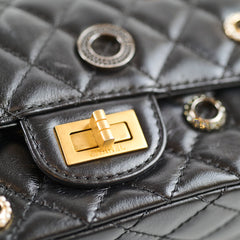 Chanel Reissue Mini Charms Microchip Black Calfskin