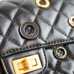 Chanel Reissue Mini Charms Microchip Black Calfskin