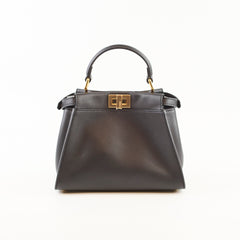 Fendi Mini Peekaboo Calfskin Black