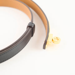 Hermes Kelly 18 Belt Epsom Black GHW