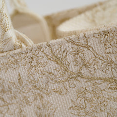 Christian Dior Medium Toile de Jouy Embroidery Book Tote Canvas White/Gold