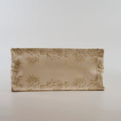 Christian Dior Medium Toile de Jouy Embroidery Book Tote Canvas White/Gold