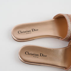 Christian Dior Dway Slide Sandals Rose Gold