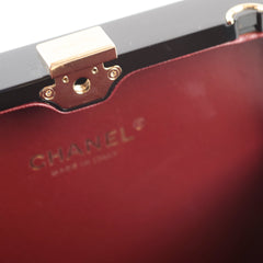 Chanel Runway Resin Crystal Pearl Clutch Black