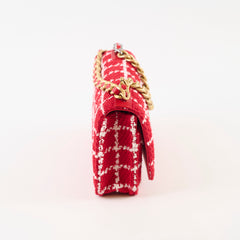 Chanel Mini Tweed 19 Flap Red/White