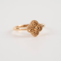 Van Cleef & Arpels Sweet Alhambra Ring Pink Gold Size 53
