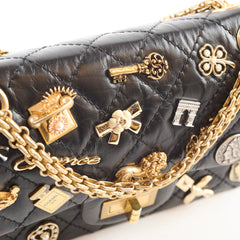 Chanel Mini Lucky Charm Reissue 2.55 Lambskin Black- 24 Series