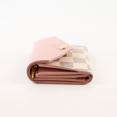 Louis Vuitton Victorine Damier Azur Wallet Rose Ballerine