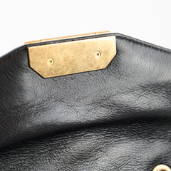Chanel Chevron Flap Black/Beige Chain