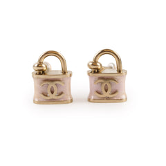 Chanel B18P Padlock Earrings 9.5/10