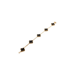 Van Cleef & Arpels 5 Motif Onyx Bracelet