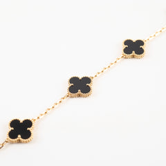 Van Cleef & Arpels 5 Motif Onyx Bracelet