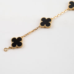 Van Cleef & Arpels 5 Motif Onyx Bracelet