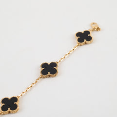 Van Cleef & Arpels 5 Motif Onyx Bracelet