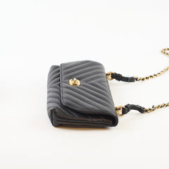 Chanel Seasonal Rectangular Chevron Flap Lambskin Black
