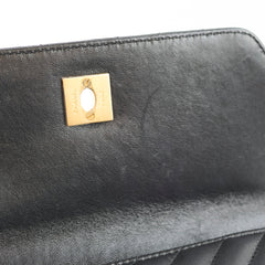 Chanel Seasonal Rectangular Chevron Flap Lambskin Black