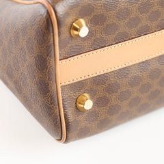 Celine Vintage Macadam Mini Boston bag Monogram Canvas Brown
