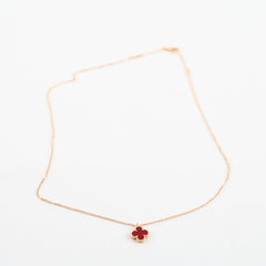 Van Cleef & Arpels VCA Alhambra Carnelian Necklace