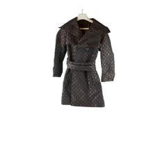 Louis Vuitton Monogram Double-Breasted Trench Coat Black