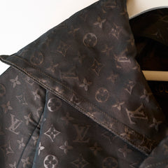 Louis Vuitton Monogram Double-Breasted Trench Coat Black