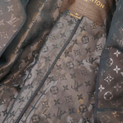 Louis Vuitton Monogram Double-Breasted Trench Coat Black