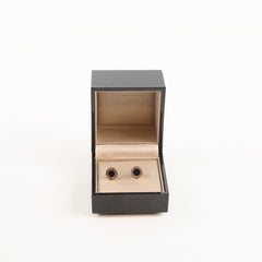 Bvlgari Onyx Rose Gold Stud Earrings