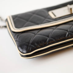 Chanel East West Flap Black