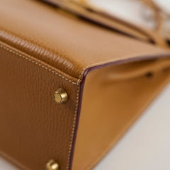 Hermes Kelly 28 Epsom Gold - Y Circle Stamp