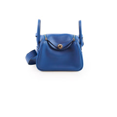 Hermes Mini Lindy Swift Bleu France - Z Stamp