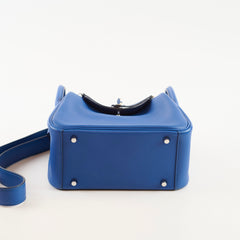 Hermes Mini Lindy Swift Bleu France - Z Stamp