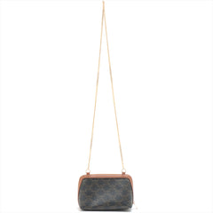 Celine Triomphe Canvas Clutch on Chain