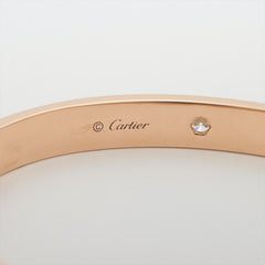 Cartier Love 4 Diamond Pink Gold Size 18 Bracelet 2021