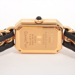 Chanel Premier L Black Face Gold Watch