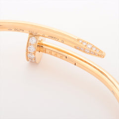 Cartier Juste Un Clou JUC Diamond Yellow Gold Size 17 Bracelet