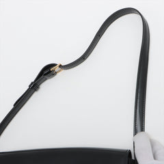 Celine Triomphe Claude Black Shiny Calfskin Shoulder Bag