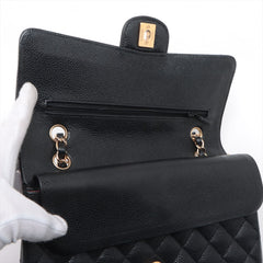 Chanel Classic Flap M/L Medium/Large Caviar Black Bag 15 series
