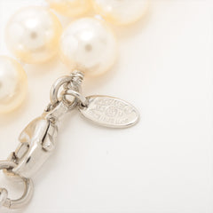 Chanel Coco Logo Long Pearl White Necklace Costume Jewellery
