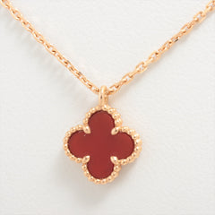 Van Cleef & Arpels Sweet Alhambra Carnelian Necklace