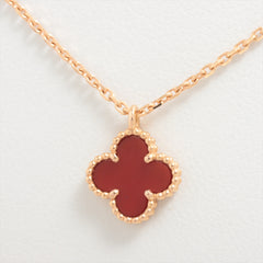 Van Cleef & Arpels Sweet Alhambra Carnelian Necklace