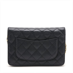 Chanel WOC Matelasse Caviarskin Wallet On Chain Black - 19 series