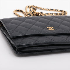 Chanel WOC Matelasse Caviarskin Wallet On Chain Black - 19 series