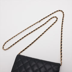 Chanel WOC Matelasse Caviarskin Wallet On Chain Black - 19 series