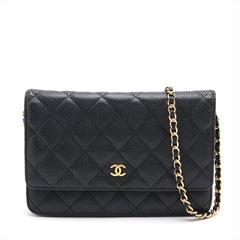 Chanel WOC Matelasse Caviarskin Wallet On Chain Black - 19 series