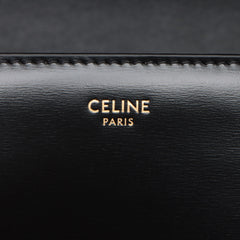 CELINE Teen Triomphe Leather Shoulder Bag Black