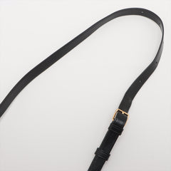 CELINE Teen Triomphe Leather Shoulder Bag Black