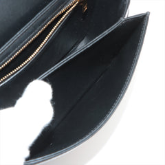 CELINE Teen Triomphe Leather Shoulder Bag Black