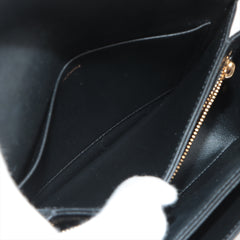 CELINE Teen Triomphe Leather Shoulder Bag Black